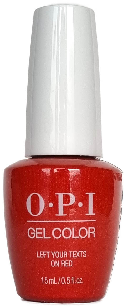 OPI Left Your Texts on Red Nail Lacquer