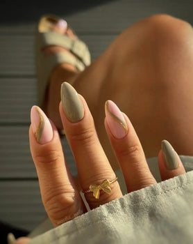 sage green nail design 