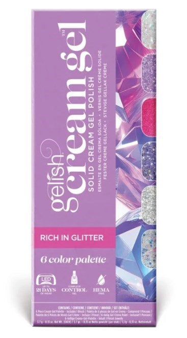 Rich In Glitter * Gelish Cream Gel Universalus Gelish Cream Gel