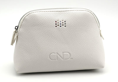 CND Cosmetic Bag – White Leather with Swarovski Crystals Universalus CND