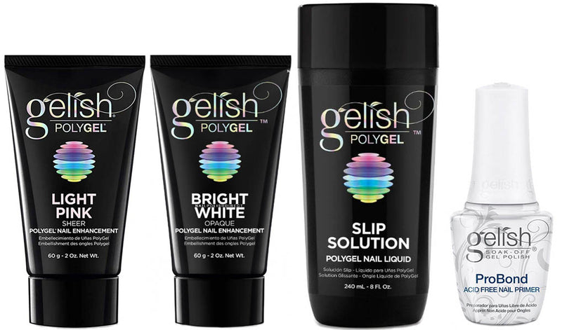 Gelish Polygel Trial Kit - Includes Natural Clear, 4oz Slip Solution, Tube  Key, Polytool - 1720004 - Nail Supply Inc
