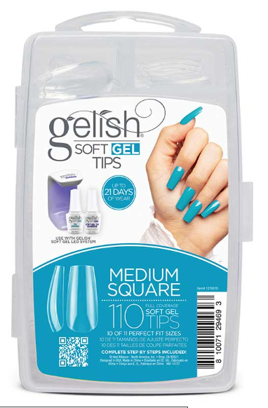 Medium Square Tips * Gelish Soft Gel