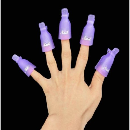 Plastic Nail Clips for Soak Off UV Gel Polish Removal