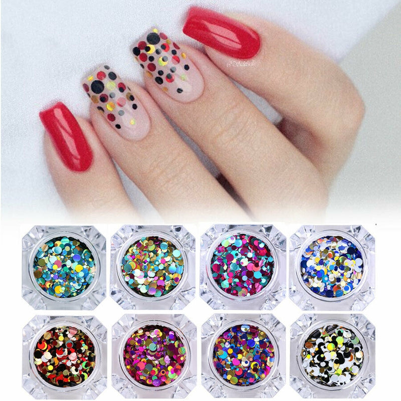 Mixed gold/red/black * Ultrathin Nail Art Sequins 